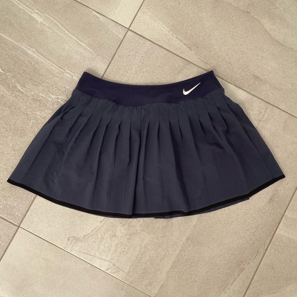 Nike Victory Tennis Skort Navy Dri Fit Medium - Picture 2 of 7